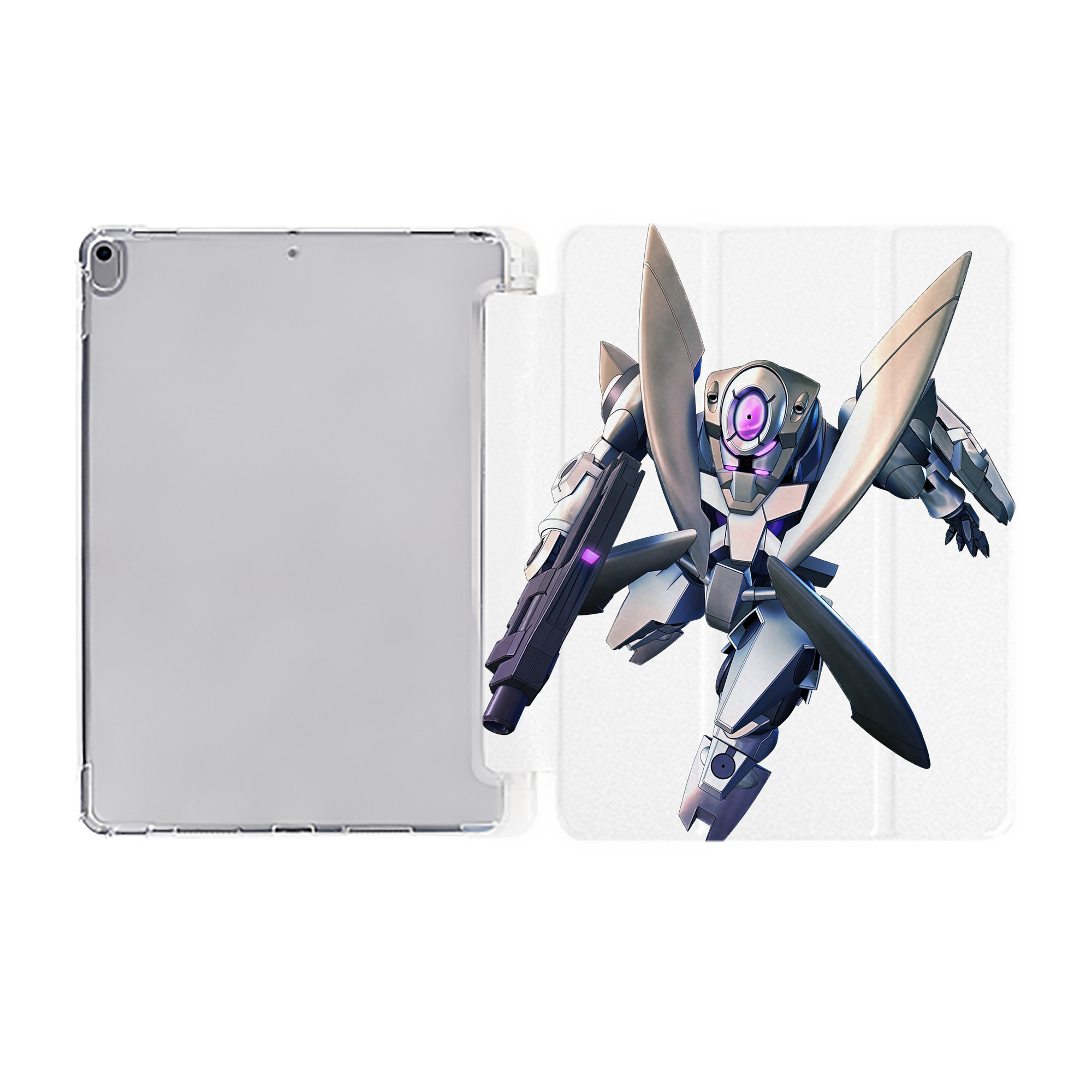 （画像用） 機動戦士ガンダム Mobile Suit Gundam IPad ケース ペン収納付き 三つ折りスタンド PUレザー×シリコン 対応機種9.5/10.5/10.9インチ